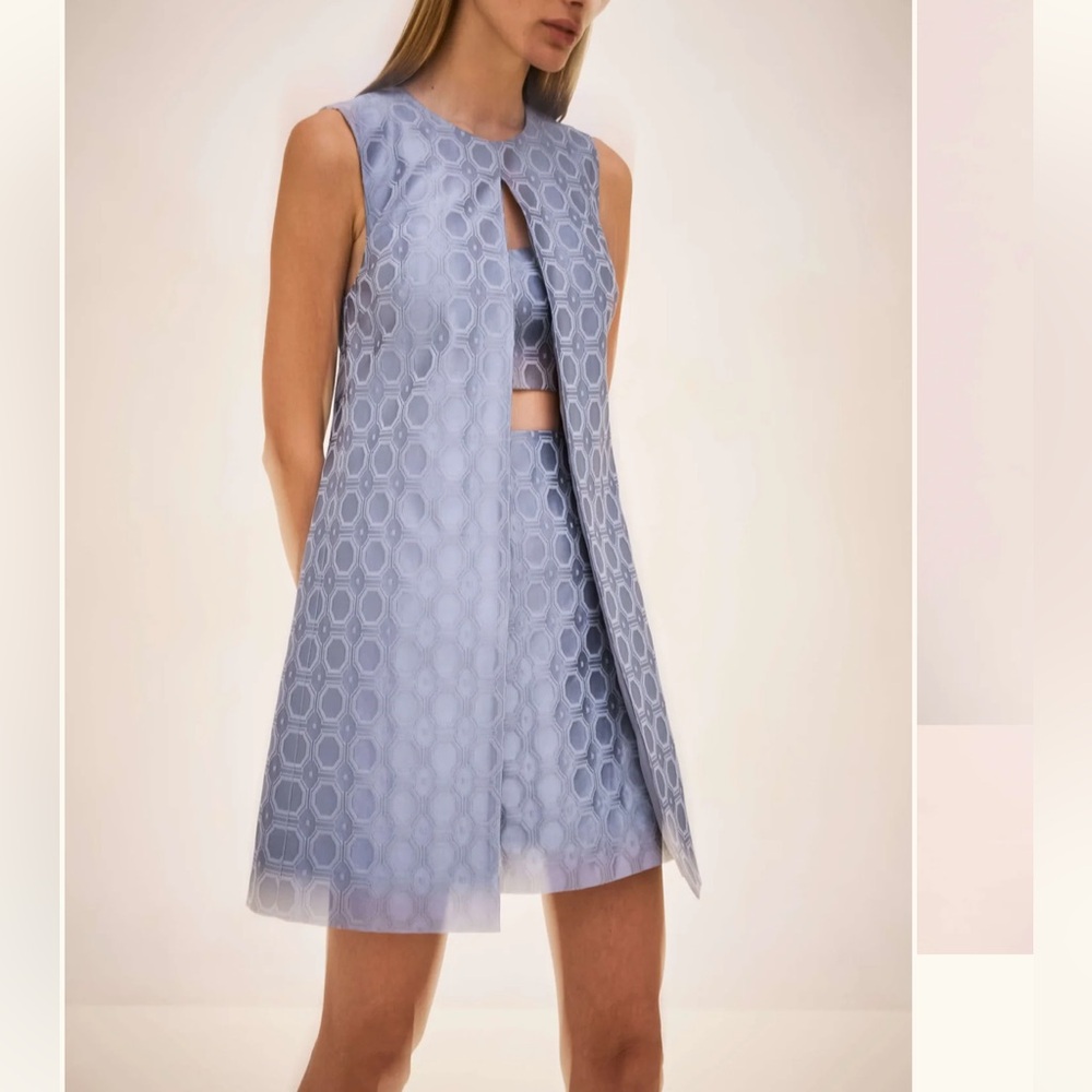ALEXIS Asha Dress Size XS - Blue Jacquard - Picture 2 of 4